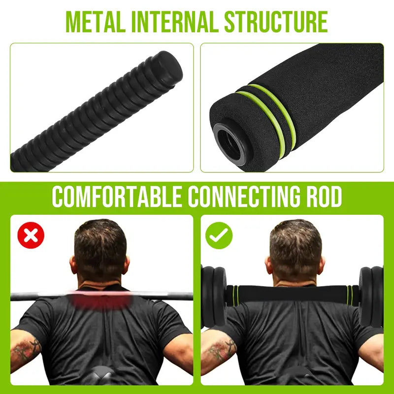 44LB Adjustable Dumbbell Set 4-in-1 Weight Set Dumbbells, Barbell, Kettlebell & Push-Up Handles, Home Gym Strength Training Equipment