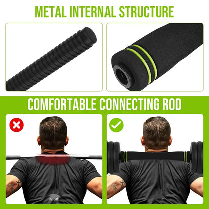 44LB Adjustable Dumbbell Set 4-in-1 Weight Set Dumbbells, Barbell, Kettlebell & Push-Up Handles, Home Gym Strength Training Equipment